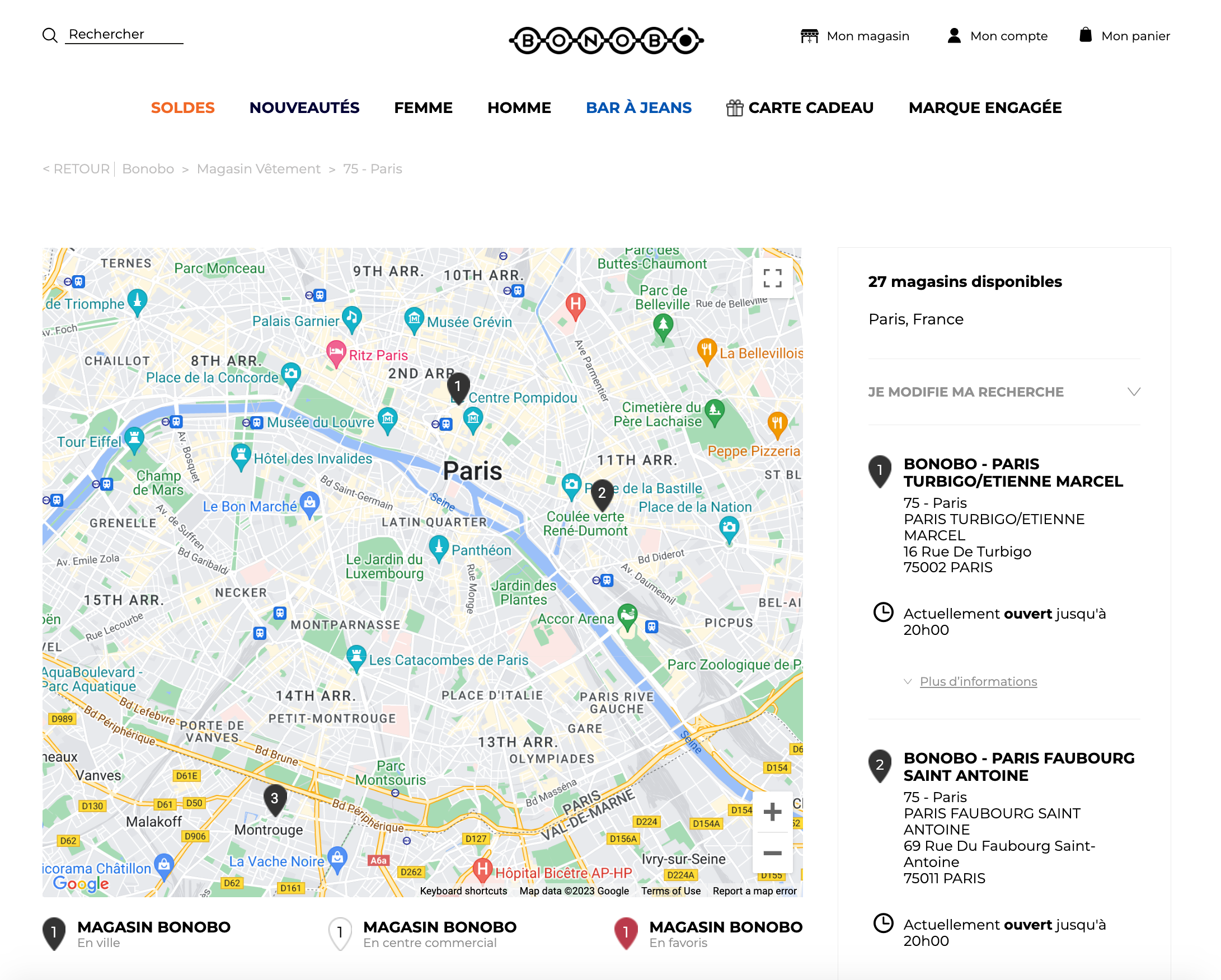 Bonobo Store Locator