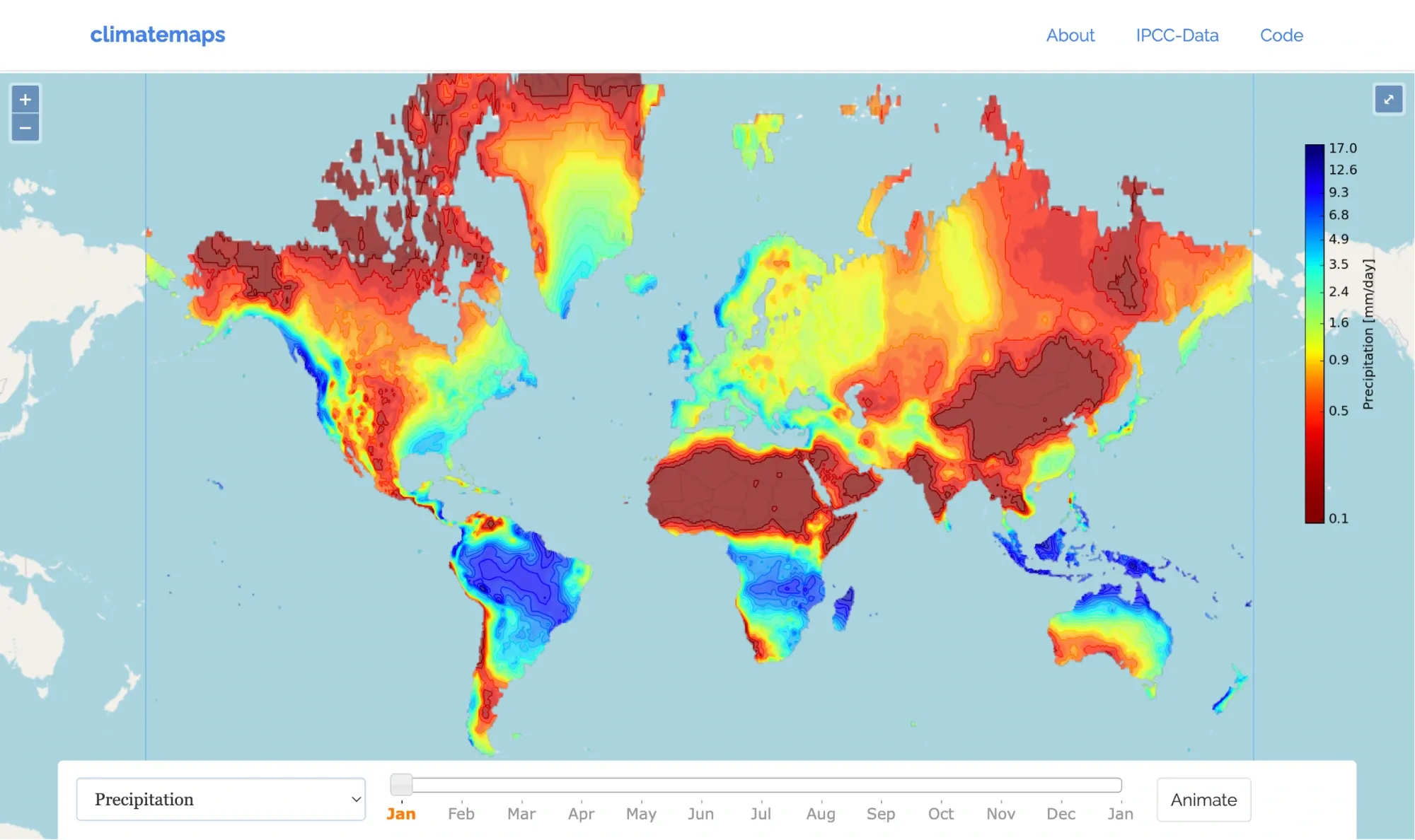 Carte climatique - Précipitations