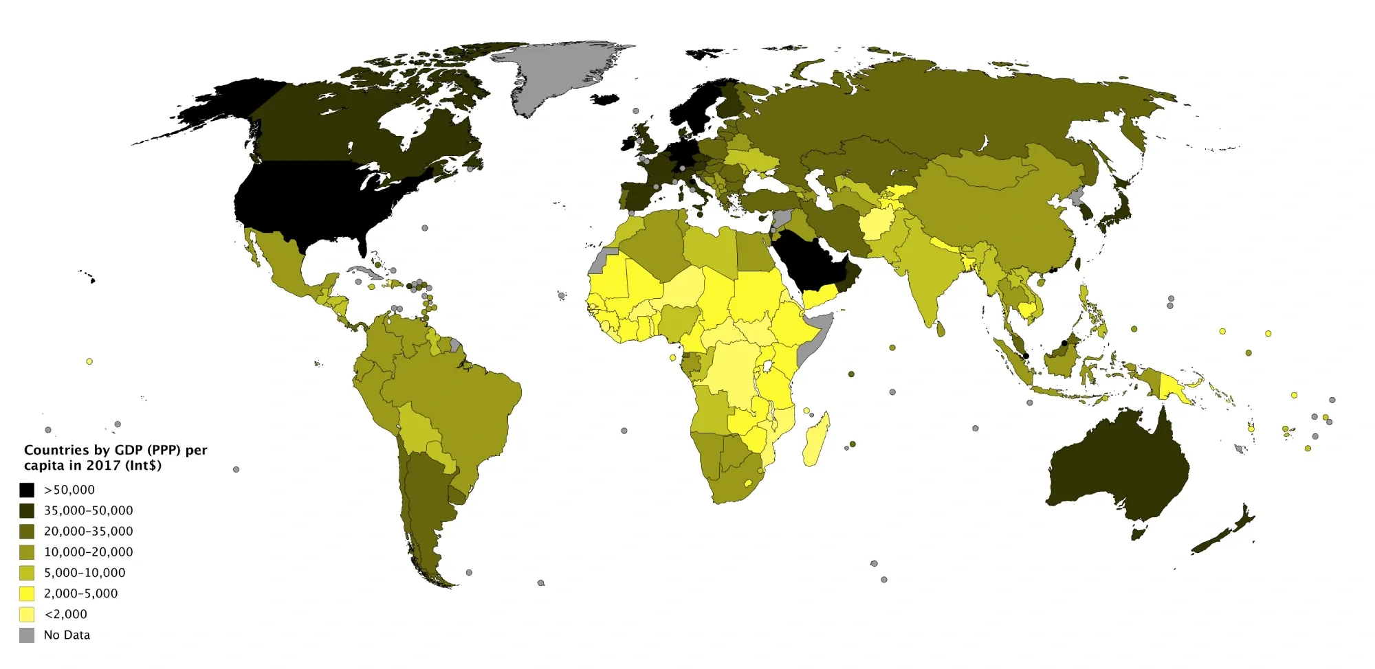 Carte des ressources économiques