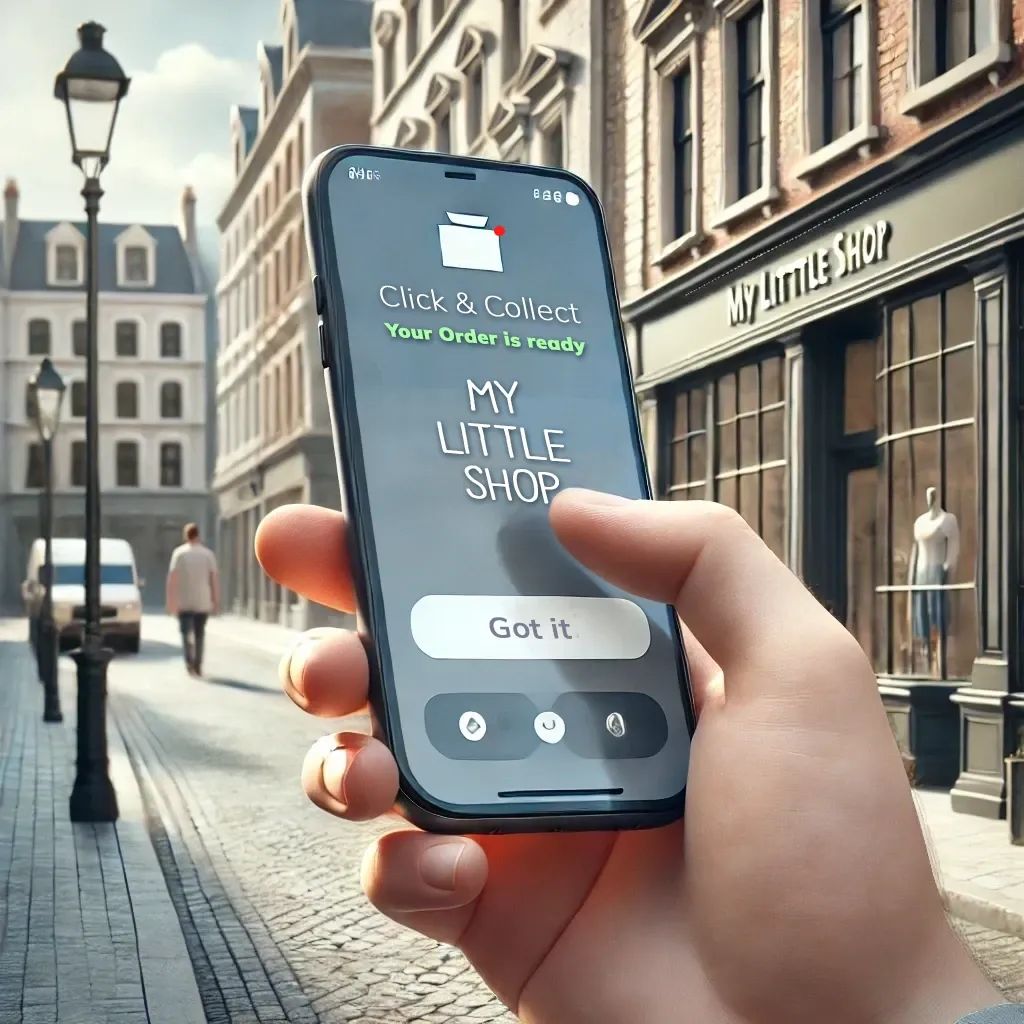 Personne utilisant un service click-and-collect géolocalisé