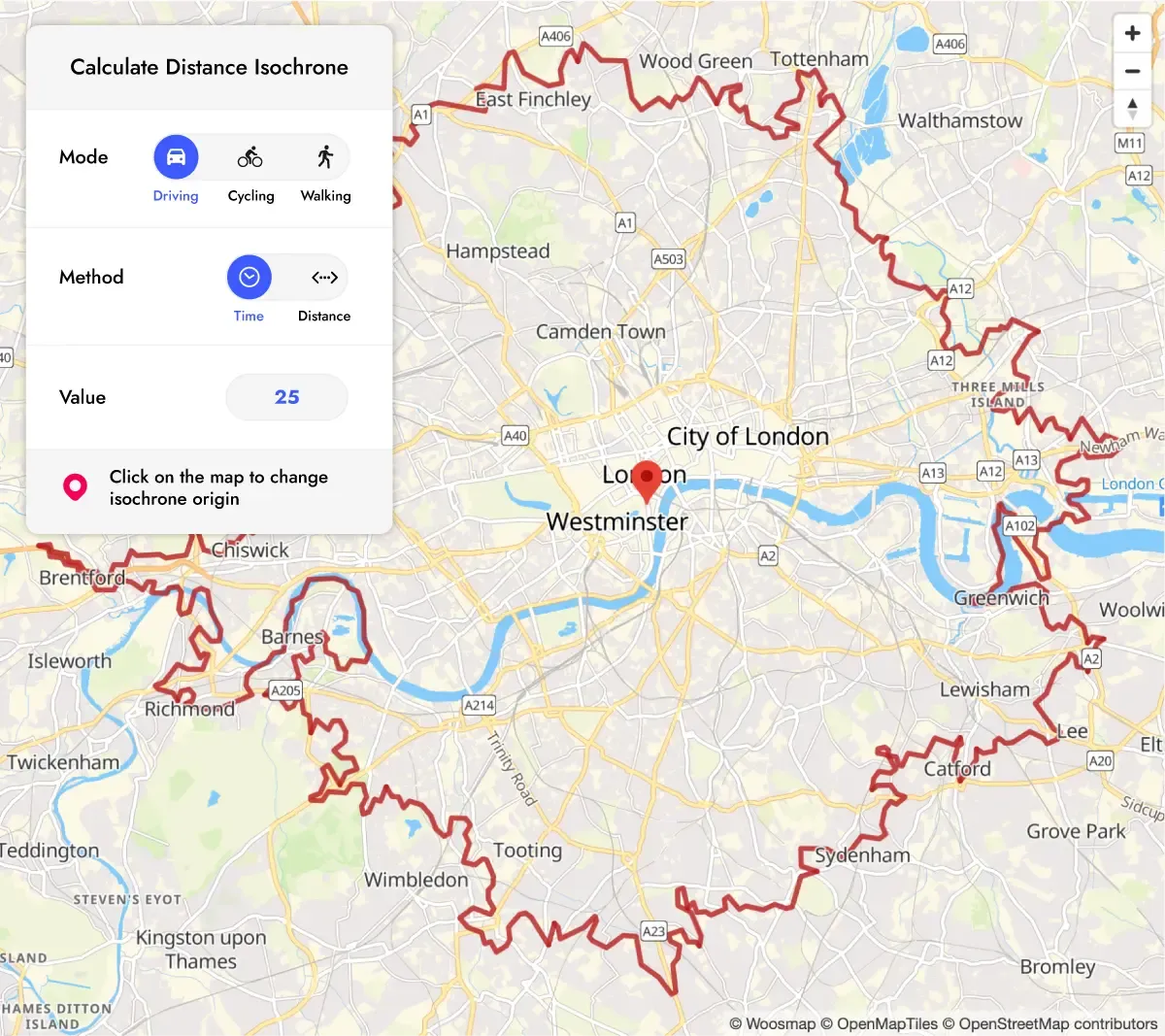 isochrone uk