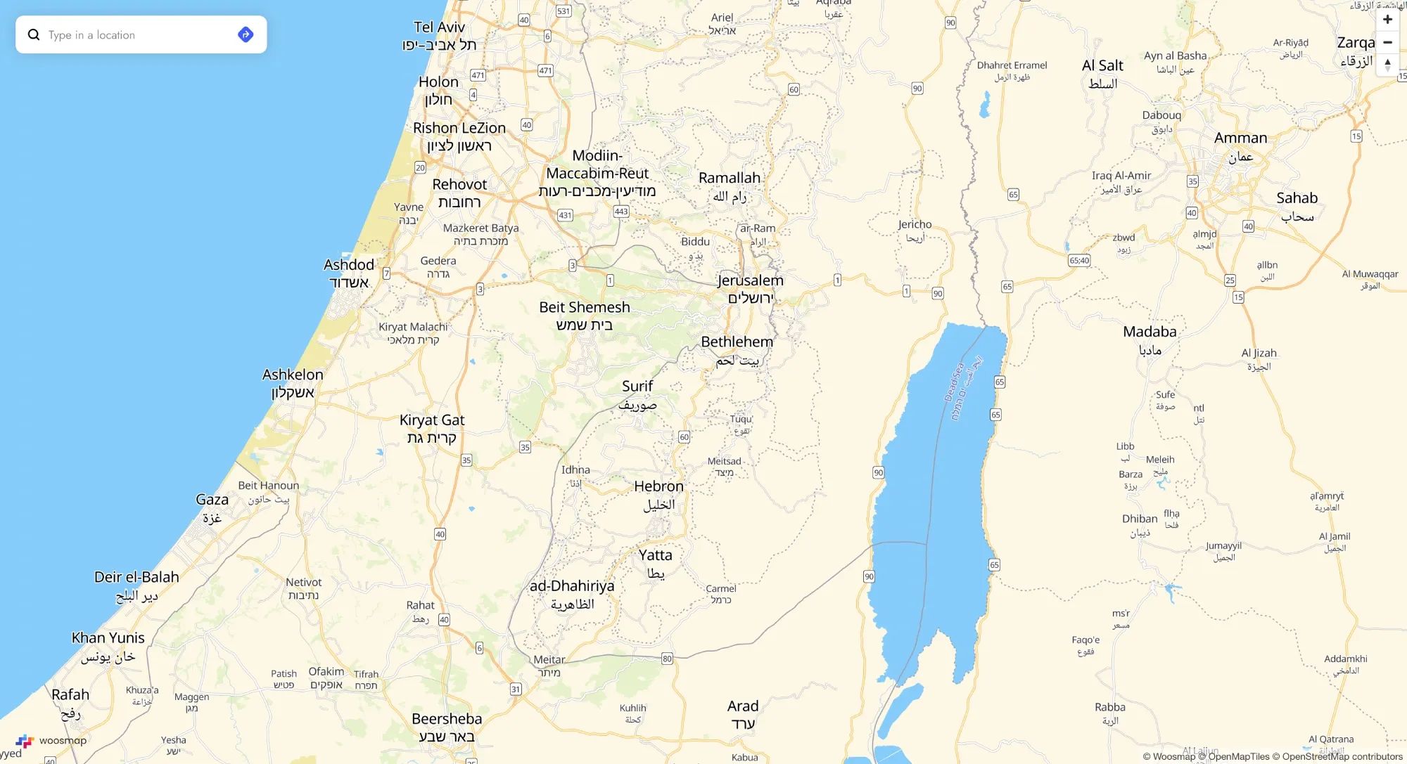 Carte d'Israël