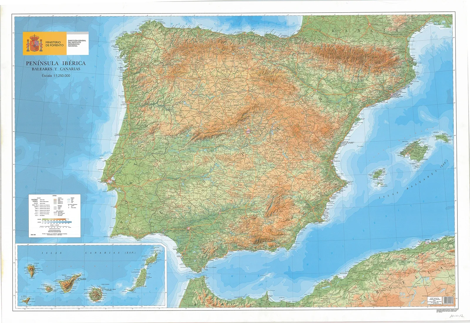 Carte de l'Espagne de l'IGN
