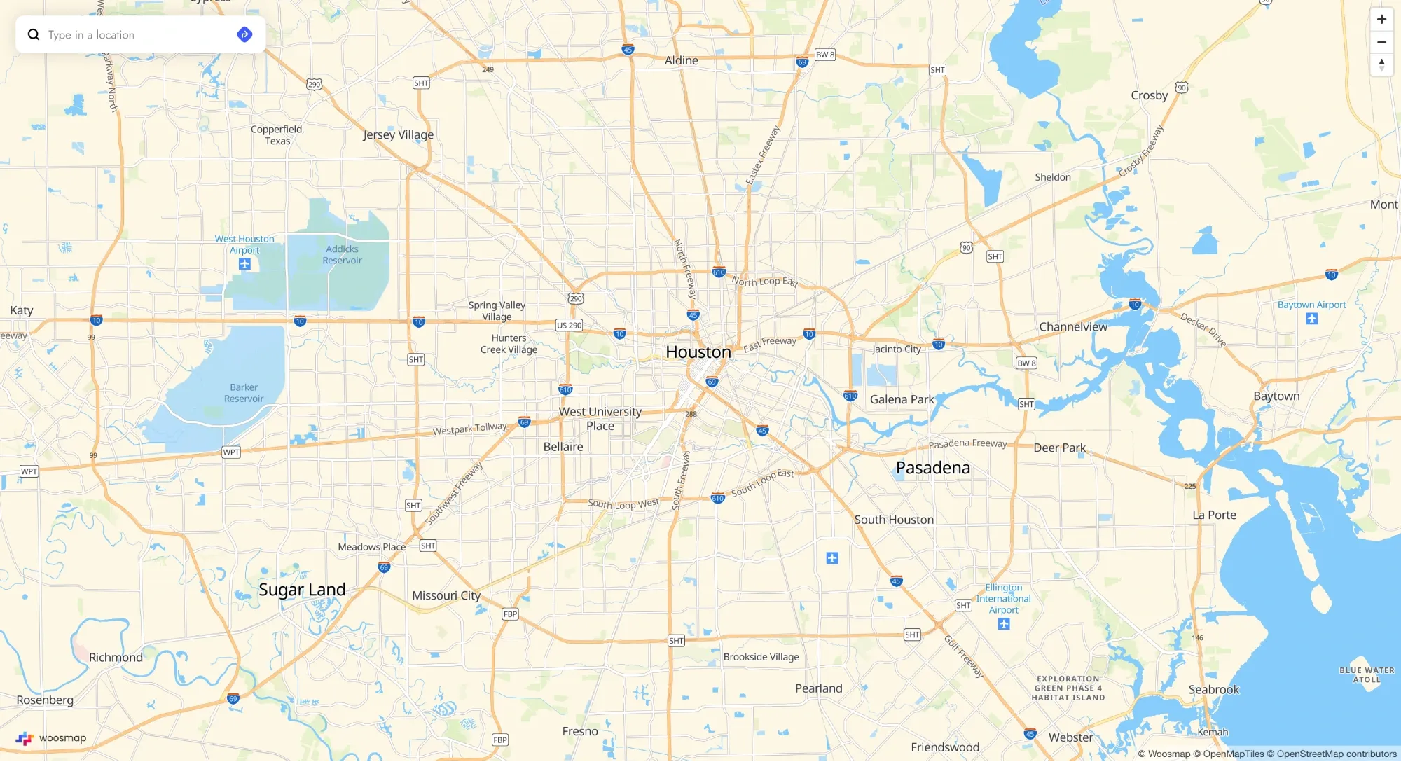 Carte du Texas, États-Unis