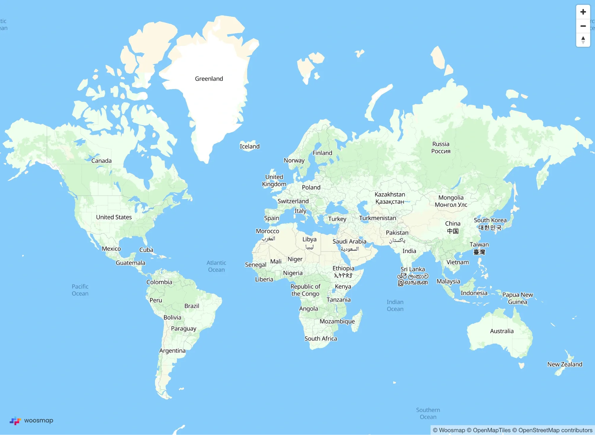 carte politique Woosmap