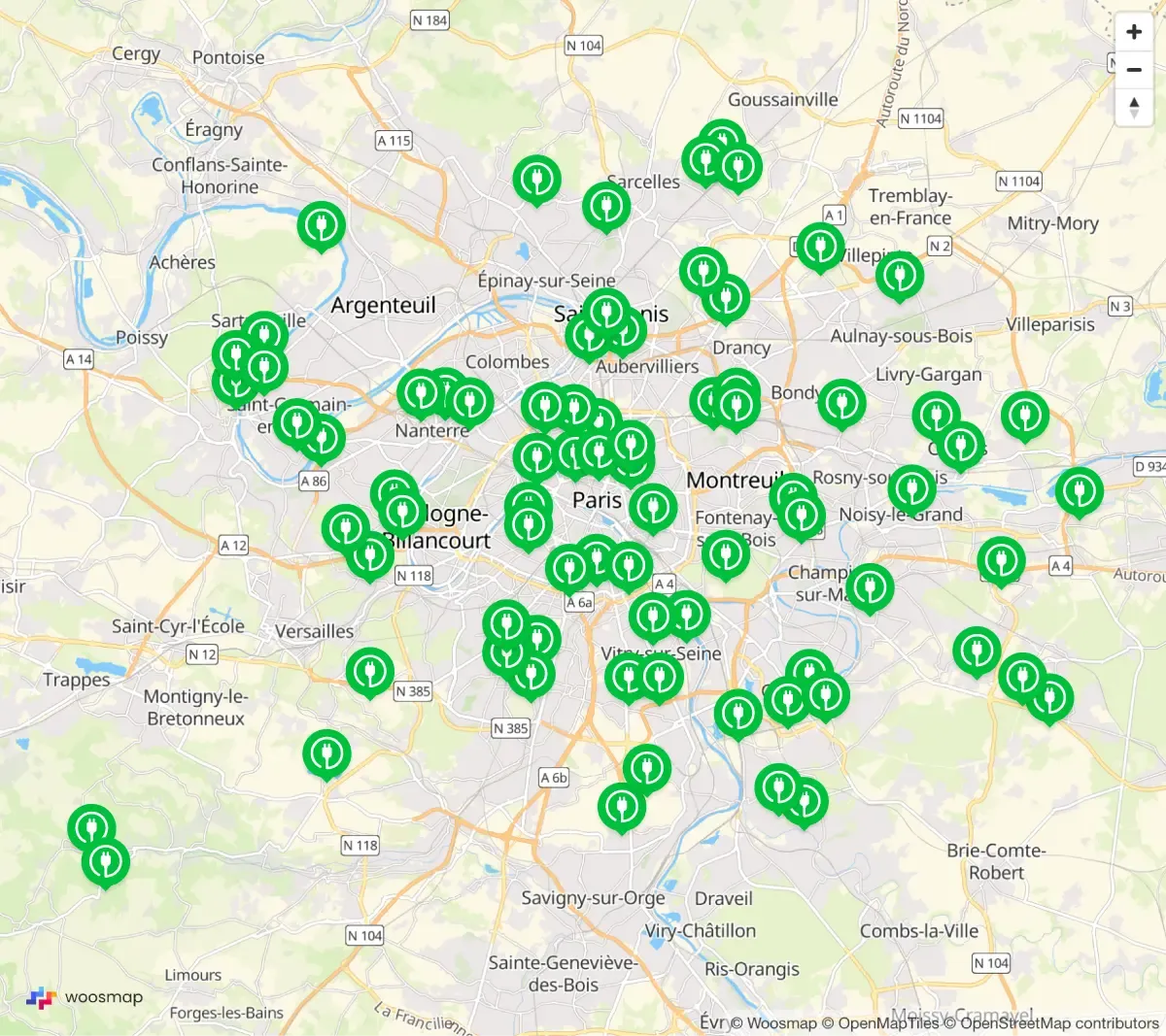 Visualisez les services sur la route