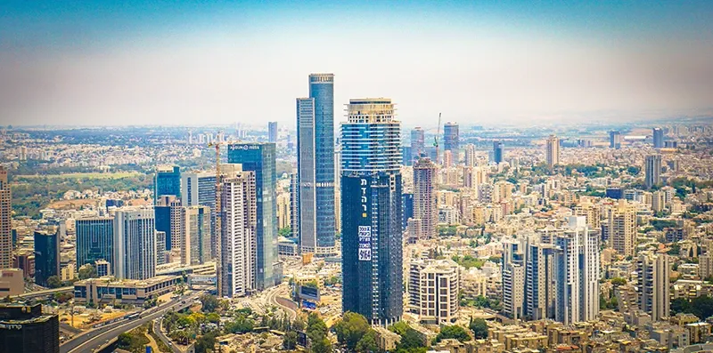 Vue du Diamond Exchange Center depuis Azrieli Center