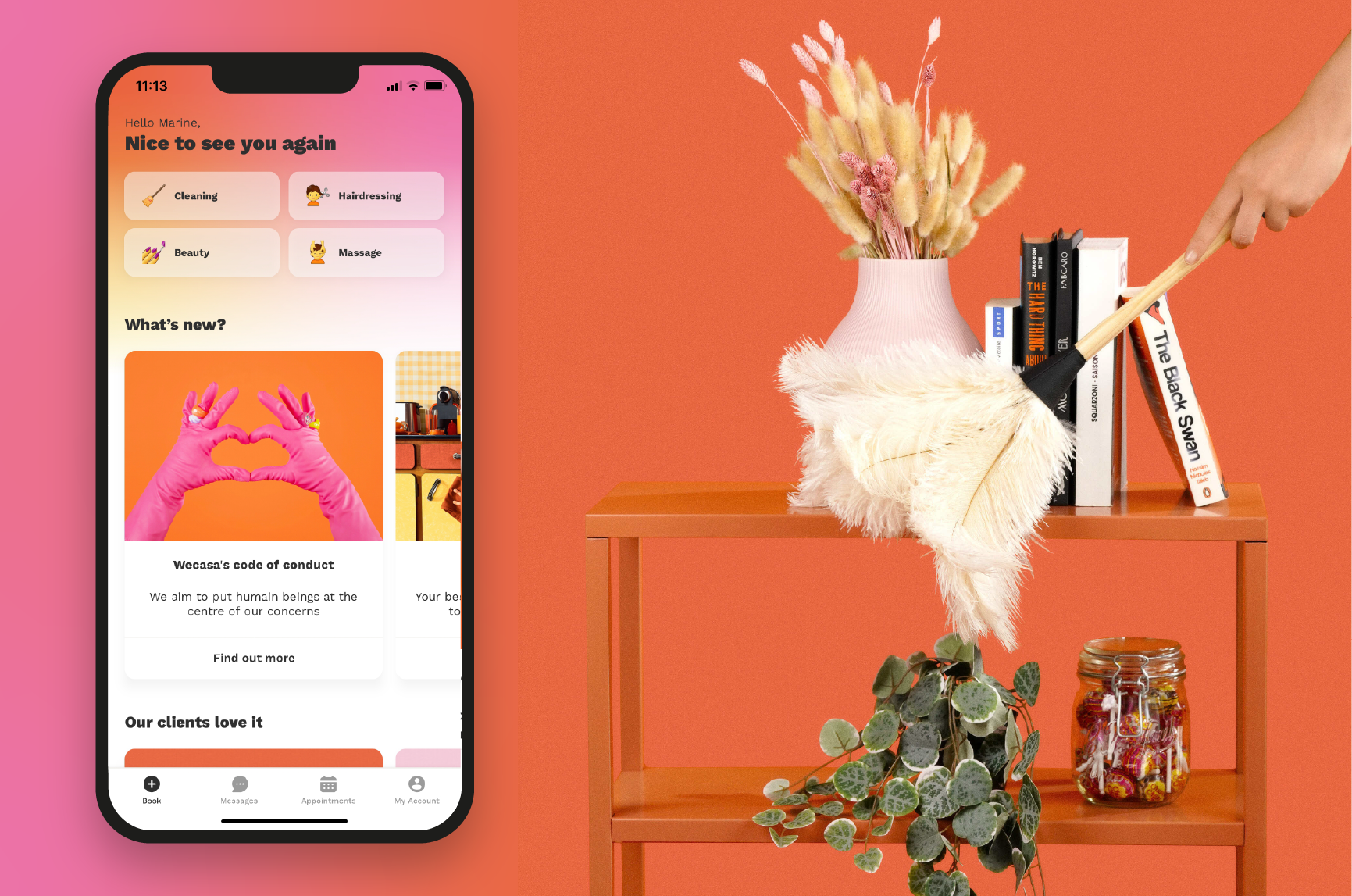 Wecasa application mobile