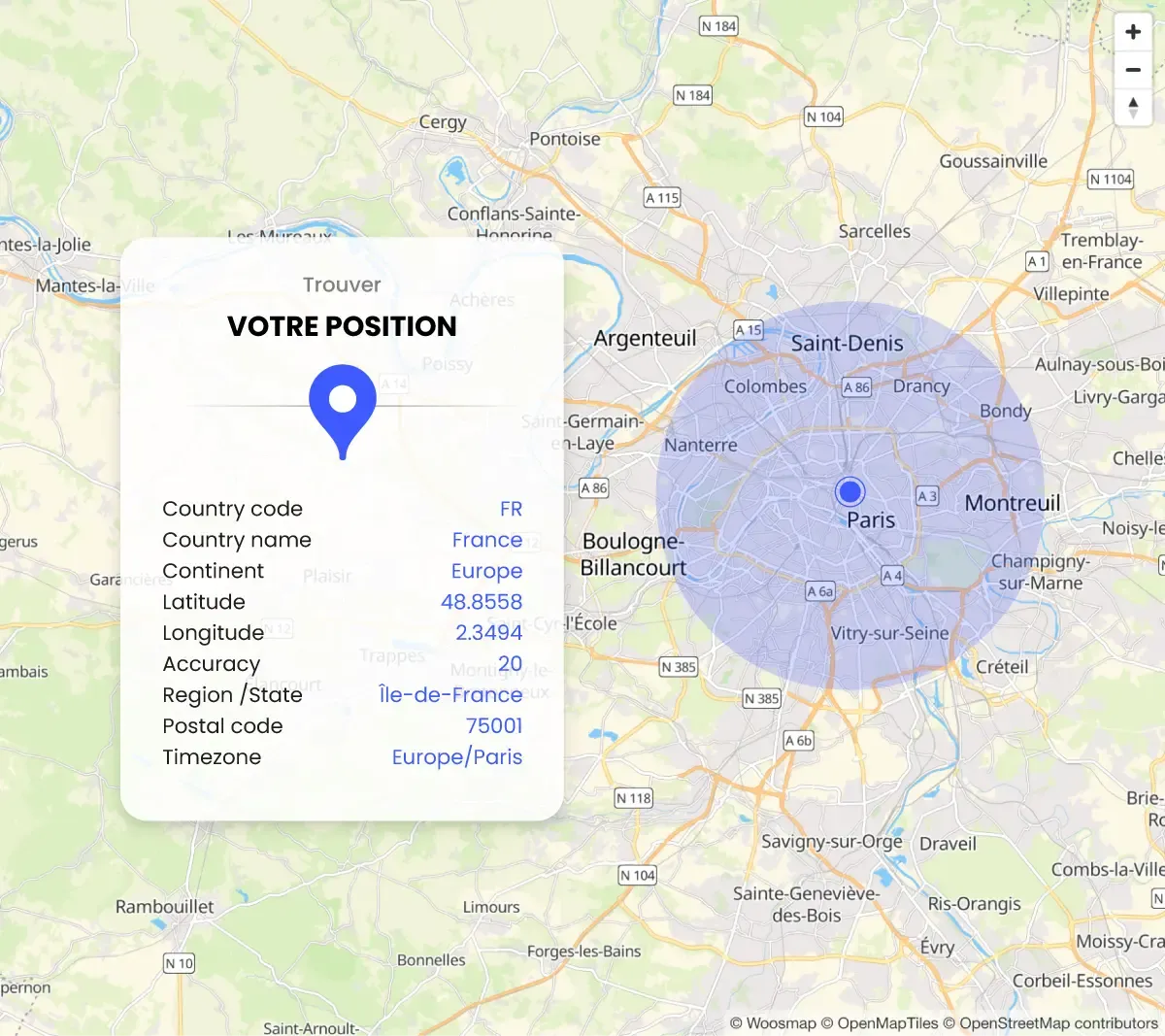 Woosmap Geolocation Api