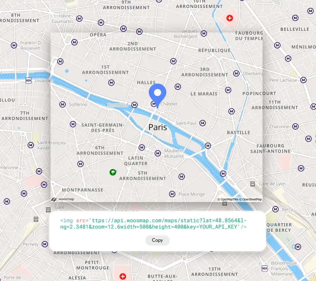 Woosmap Map API Automatisation Staticmap